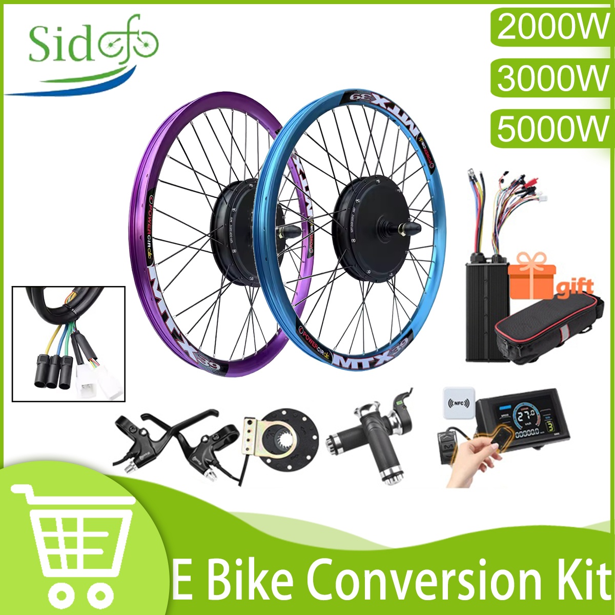 Ebike Conversion Kit 72V 3000W - Kit Konversi Ebike Upgrade Terbaru MTX39