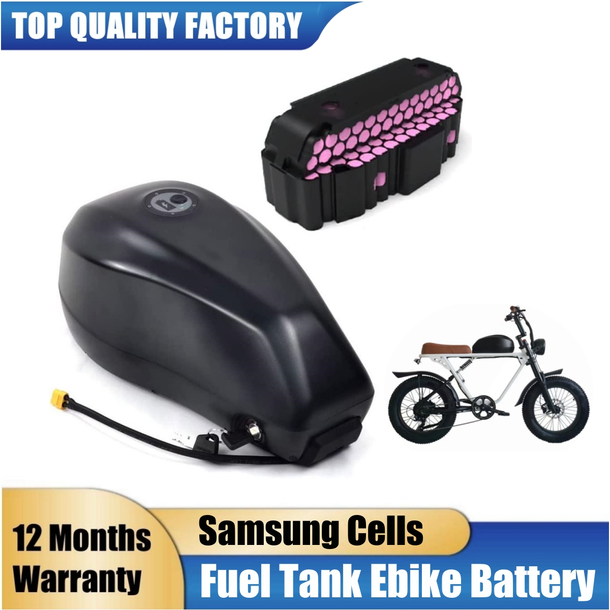 Electric Bicycle Battery 72V 30Ah - Baterai Sepeda Listrik Tangki Bahan Bakar