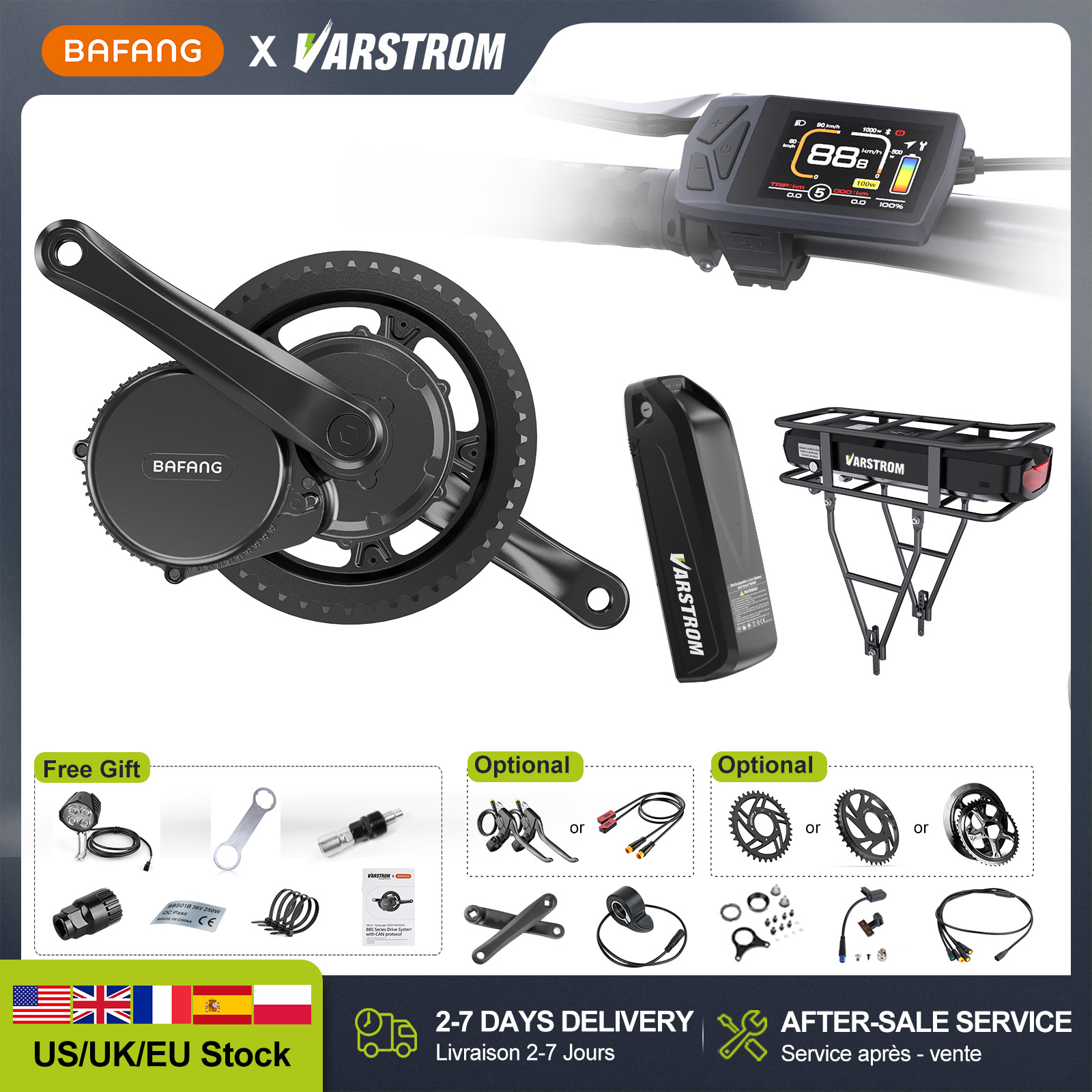 Bafang Bbshd 1000W Conversion Kit - [US Direct] BAFANG 48V 500W750W/1000W Motor