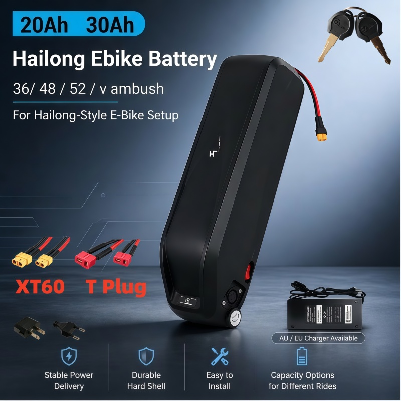 Ebike Battery 48V 20Ah Hailong - Baterai Hailong Serbaguna, Multi Tegangan 36V