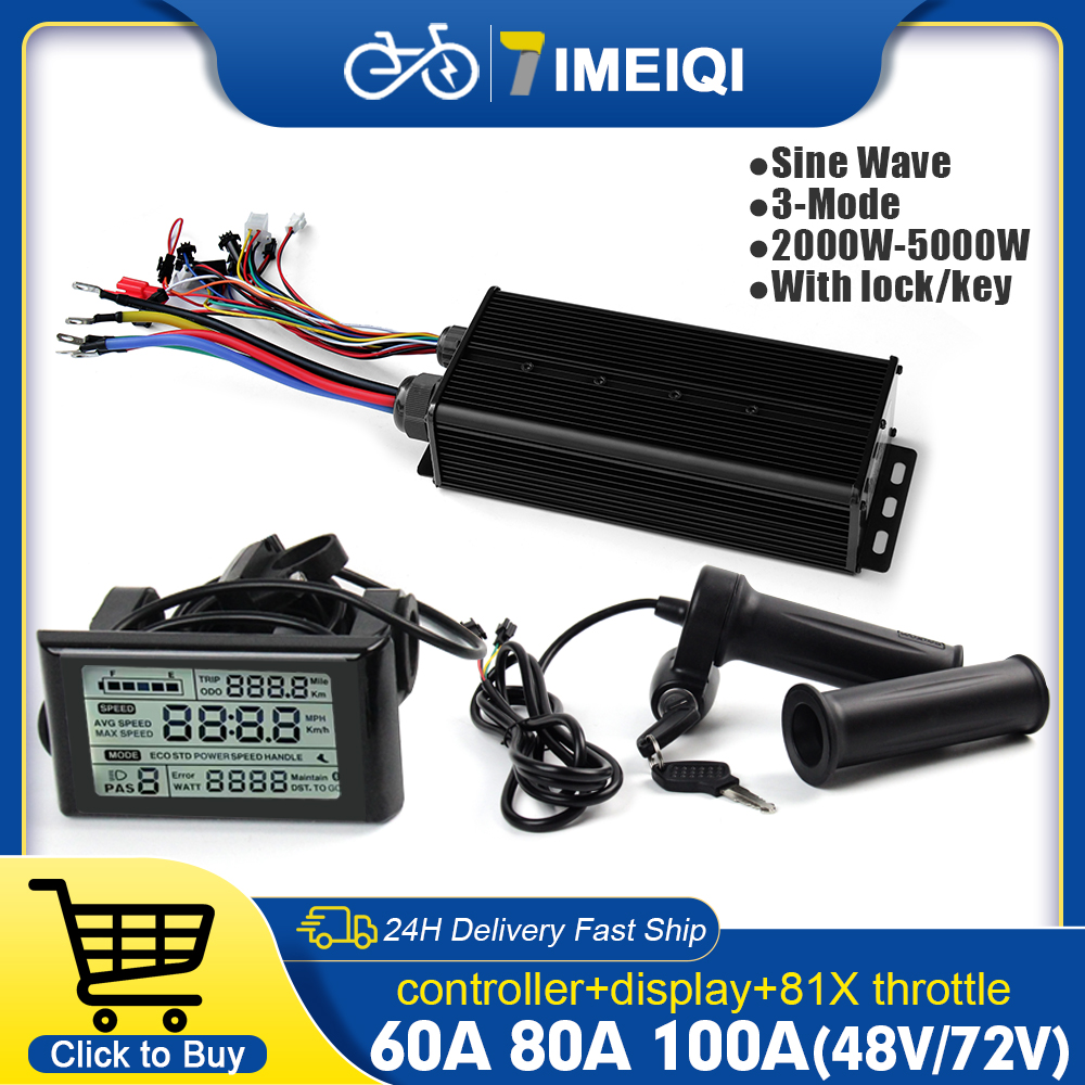 Sine Wave Controller 48V 72V 80A - Kontroler Gelombang Sinus 3-mode 2000W-5000W 48V-72V