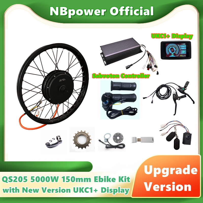 72V 5000W Hub Motor Kit - NBpower/QS205 5000W V3 Motor Roda Belakang