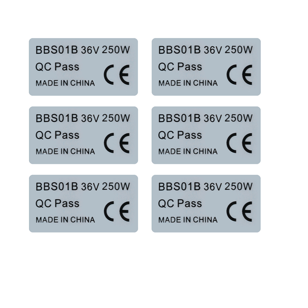 Bafang Bbs02B 48V 750W Mid Drive Kit - 6pcs Stiker Sepeda Listrik 36V 250W