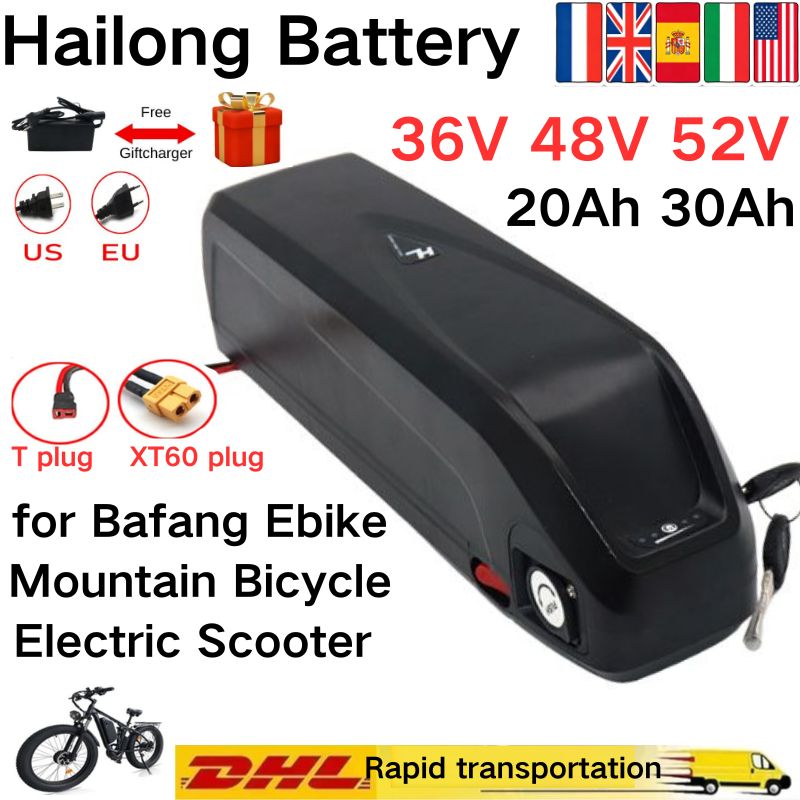 Ebike Battery 48V 20Ah Hailong - Untuk Baterai Hailong 36V 48V 52V