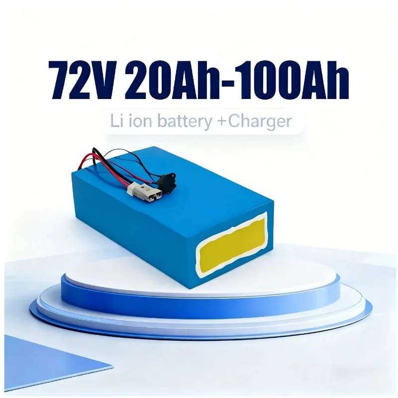 Electric Bicycle Battery 72V 30Ah - Paket Baterai Lithium-Ion BMS 72V 20Ah/30Ah/50Ah/80Ah/100Ah