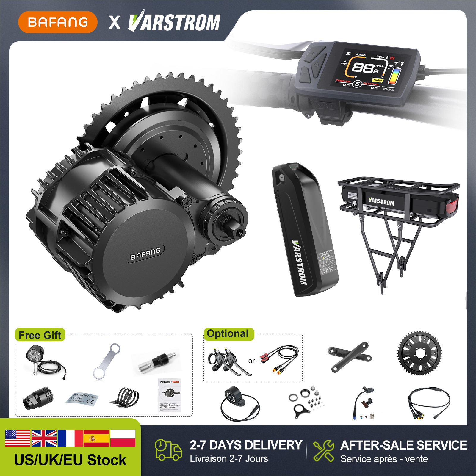 Bafang Bbshd 1000W Conversion Kit - [Stok AS] Bafang 48V Motor Penggerak