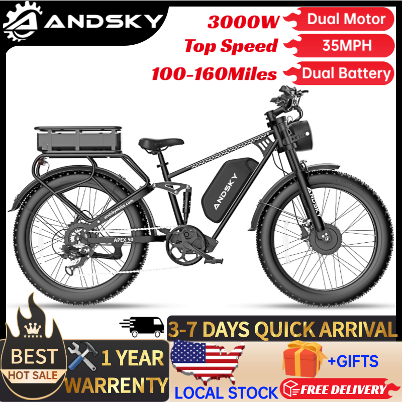 Mid Drive Motor Kit 52V 1000W - ANDSKY Apex50 AWD Sepeda Listrik 3000W
