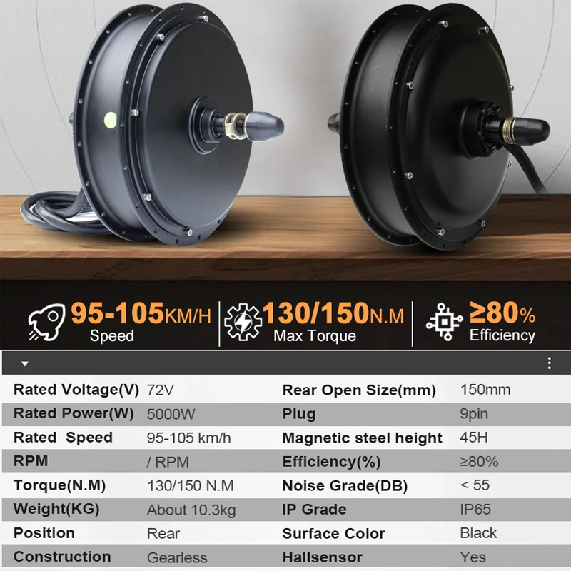 Kit Konversi Motor Roda EBike  - 72V 5000W Hub Motor Kit ulasan dan harga
