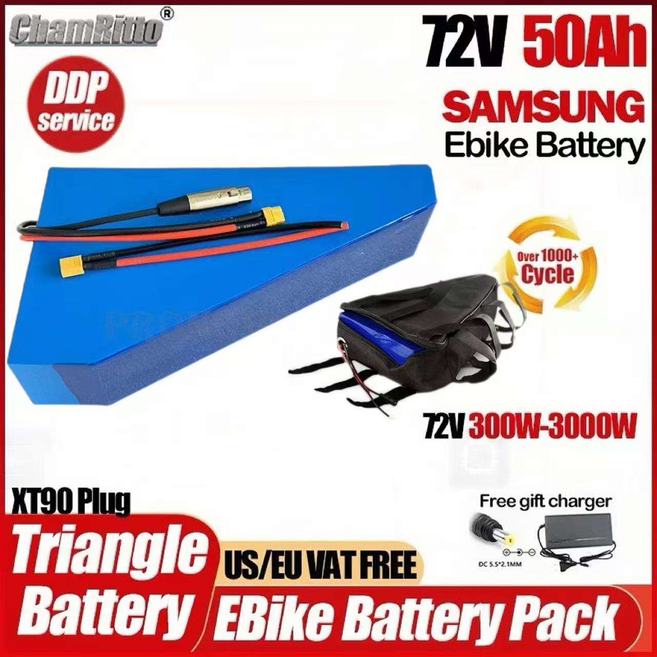 Sepeda listrik 72v 3000w Cham  - Electric Bicycle Battery 72V 30Ah ulasan dan harga