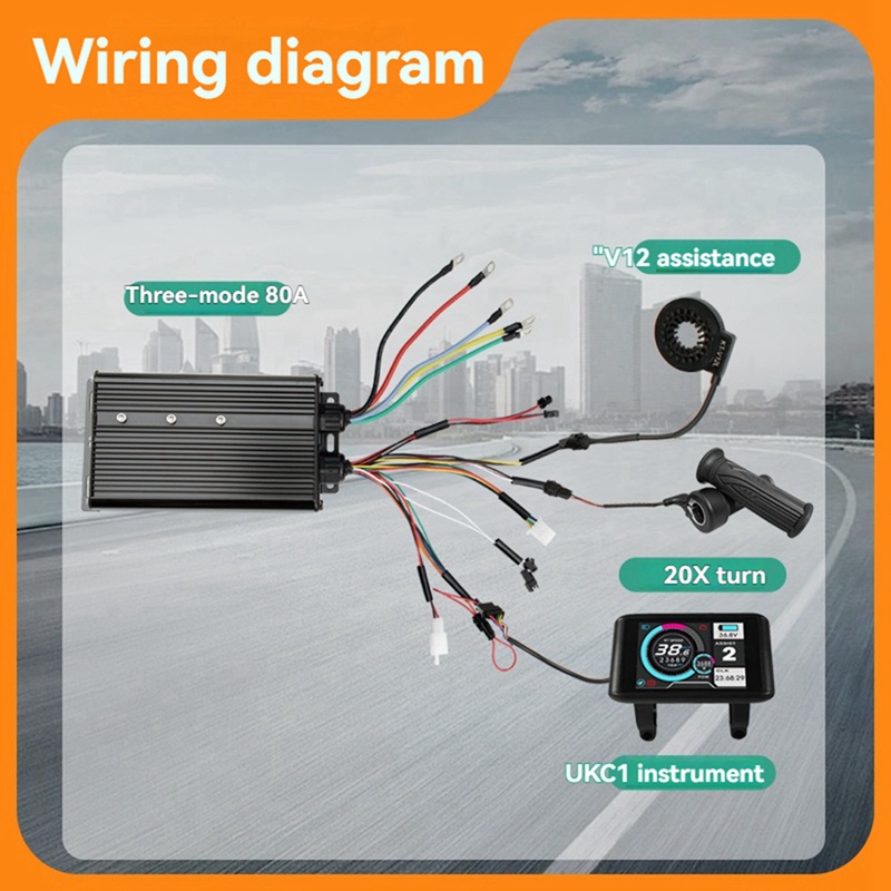 Set Pengontrol Tiga Mode Seped - Sine Wave Controller 48V 72V 80A ulasan dan harga
