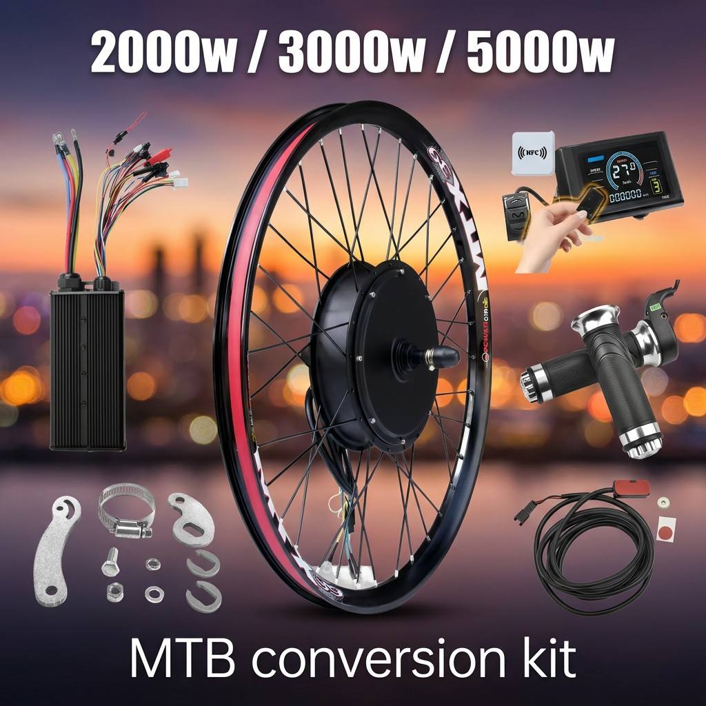Kit Ebike 72V 5000W dengan Lay - 72V 5000W Hub Motor Kit ulasan dan harga