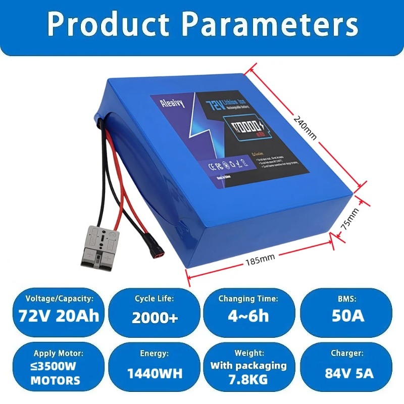 Baterai 72V 20S4P 20AH 20S6P 3 - Electric Bicycle Battery 72V 30Ah ulasan dan harga