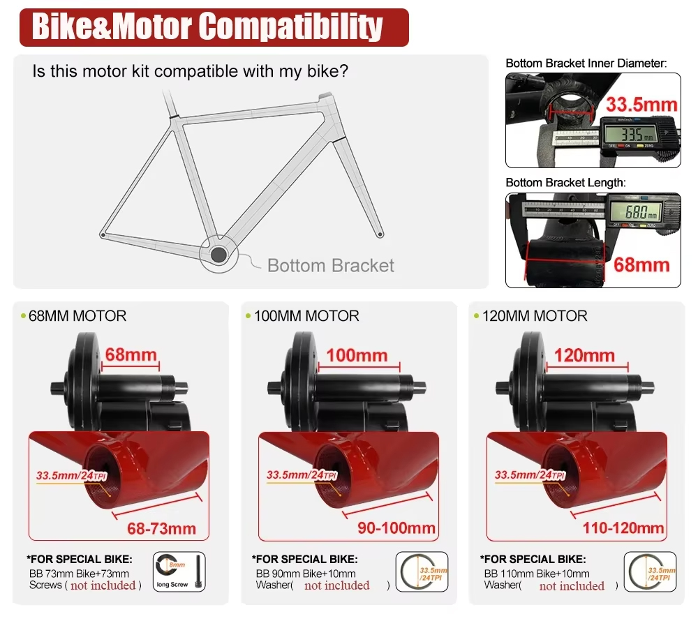 Kit Konversi Sepeda Listrik BA - Mid Drive Motor Kit 52V 1000W ulasan dan harga